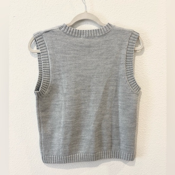 Christian Dior Lucky Star Logo Wool Cashmere Knit Sweater Vest Gray NWT - Picture 3 of 7